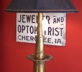 Architectural Brass Table Lamp