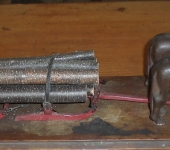 Folk Art Horses Pulling Sled