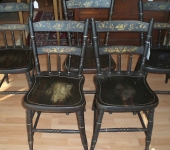 Set of 5 Hitchcock Style Dining Chairs