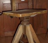 Mid-Century Hardwood Drafting Chair
