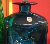 Holmegaard Modern Art Glass Pinched Decanter