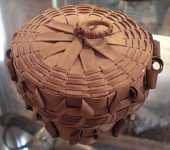 Miniature 2.5” Mi’kmaq Lidded Basket