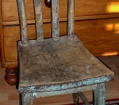Folky c1910 Newfoundland Outport Chair In Paint