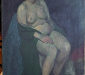 Oil On Canvas Nude Study