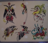 Original Vintage Tattoo Parlour Art