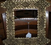 Tramp Art Frame Made From Bottle Corks
